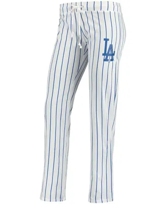 Women's White Los Angeles Dodgers Vigor Pinstripe Sleep Pant