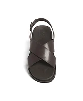 Anthony Veer Men's Cancun Cross Strap Comfort Sandals