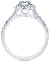 Diamond Double Halo Engagement Ring (1-1/10 ct. t.w.) in 14k White Gold