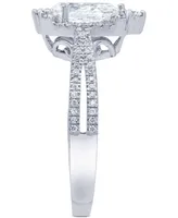 Diamond Pear Halo Engagement Ring (1-1/3 ct. t.w.) in 14k White Gold