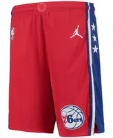 Big Boys and Girls Red Philadelphia 76ers 2019/20 Swingman Performance Shorts - Statement Edition