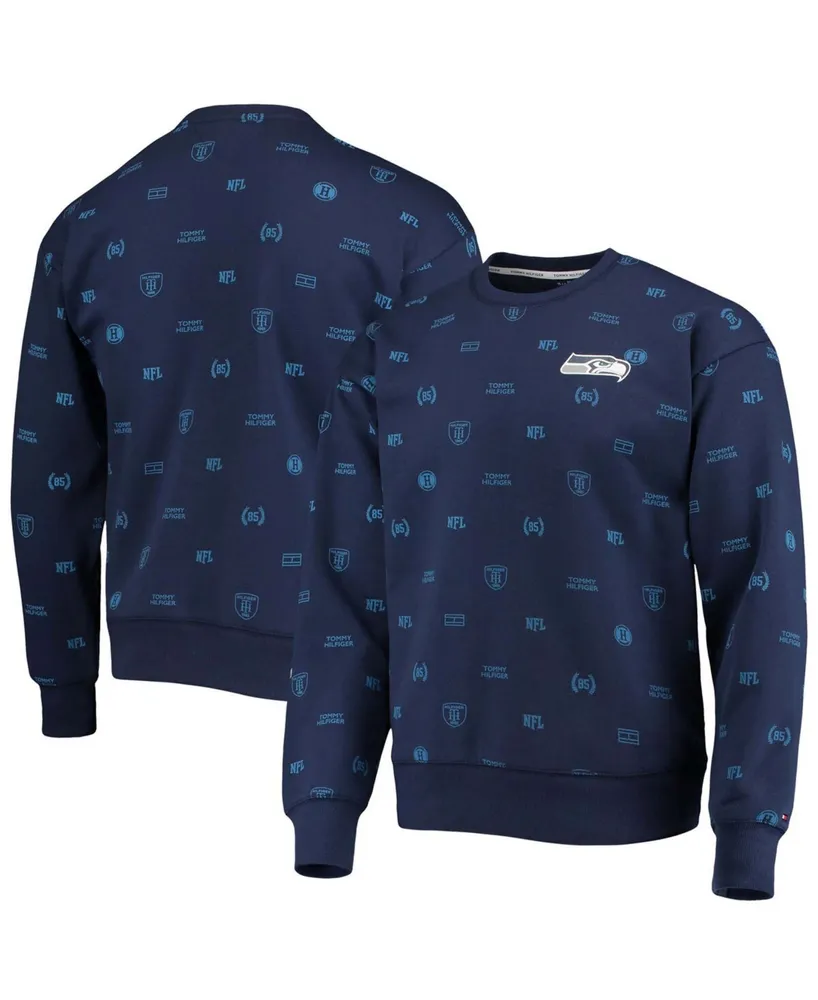 Men's College Navy Seattle Seahawks Reid Graphic Pullover Sweatshirt