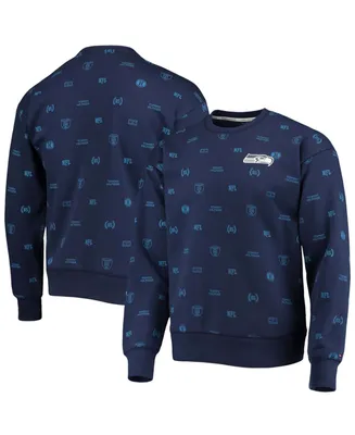 Men's College Navy Seattle Seahawks Reid Graphic Pullover Sweatshirt
