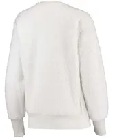 Women's White Cleveland Browns Milestone Tracker Pullover Sweatshirt