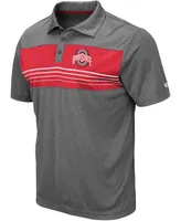 Men's Heathered Charcoal Ohio State Buckeyes Smithers Polo