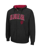 Men's Black Indiana Hoosiers Arch Logo 3.0 Full-Zip Hoodie