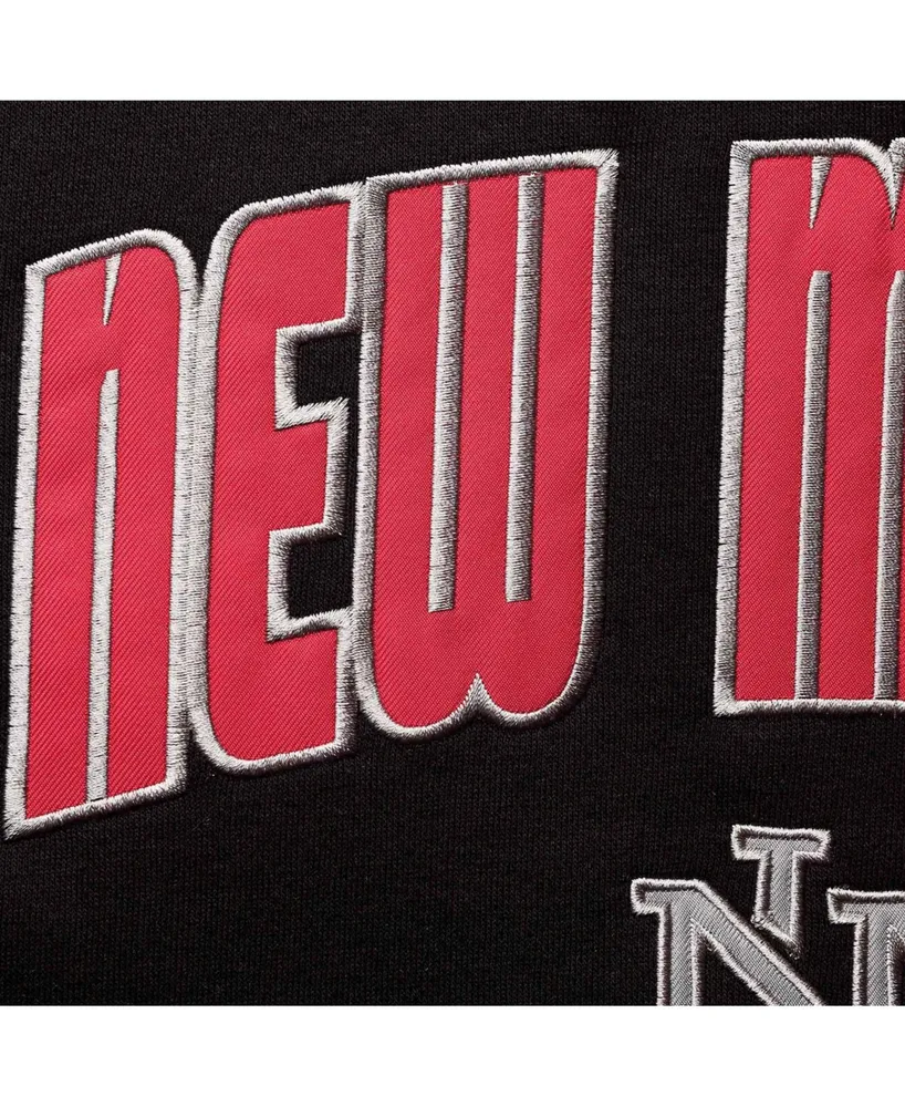 Men's Black New Mexico Lobos Arch and Logo Pullover Hoodie