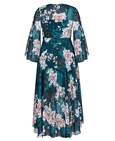 City Chic Women's Jade Blossom Maxi Dress