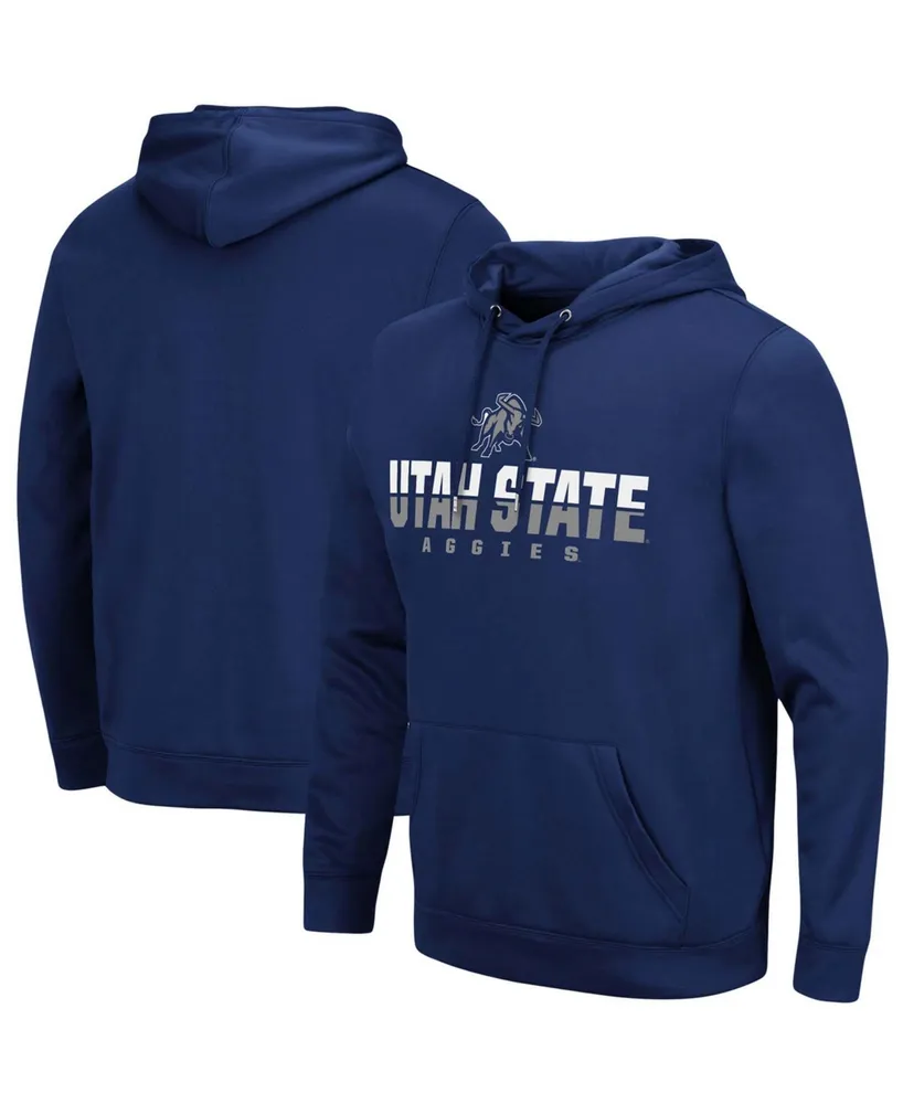 Men's Navy Utah State Aggies Lantern Pullover Hoodie