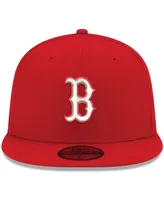 Men's Red Boston Red Sox Logo White 59FIFTY Fitted Hat