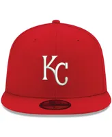 Men's Red Kansas City Royals Logo White 59FIFTY Fitted Hat