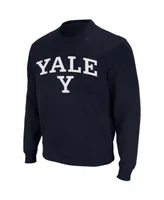 Men's Navy Yale Bulldogs Arch Logo Crew Neck Sweatshirt