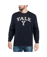 Men's Navy Yale Bulldogs Arch Logo Crew Neck Sweatshirt