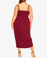 City Chic Women's Sassy V Dress