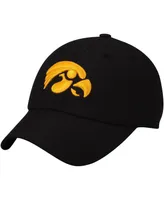 Men's Black Iowa Hawkeyes Primary Logo Staple Adjustable Hat