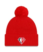 Men's Red Houston Rockets 2021 Nba Tip-Off Team Color Pom Cuffed Knit Hat