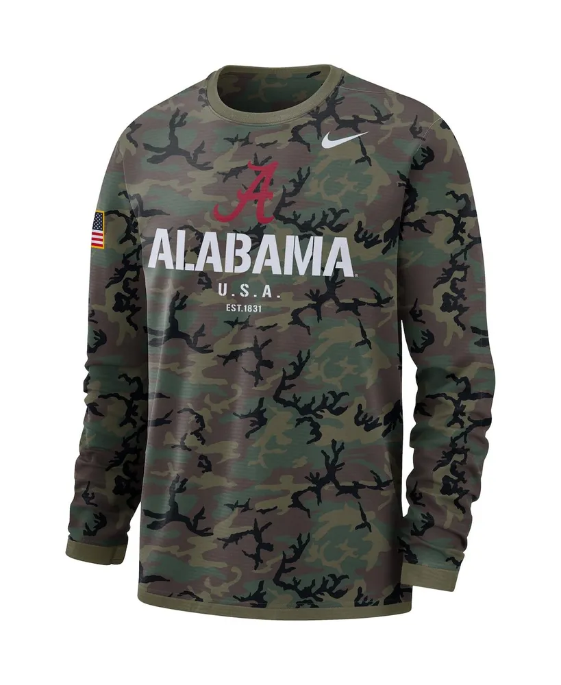 Men's Camo Alabama Crimson Tide Military Appreciation Performance Long Sleeve T-shirt