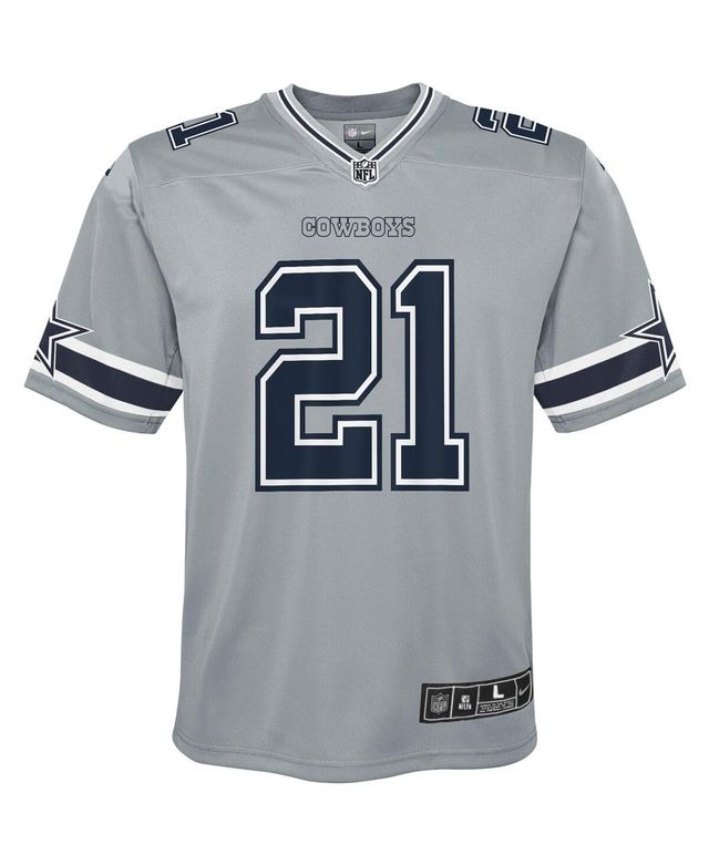 Big Boys Ezekiel Elliott Silver Dallas Cowboys Inverted Team Game Jersey