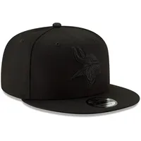 New Era Men's Minnesota Vikings Black On Black 9FIFTY Adjustable Cap