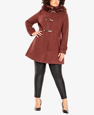 City Chic Plus Size Wonderwall Coat