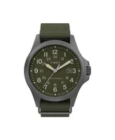 Timex Men's Solar Green Fabric Strap Watch 41 mm