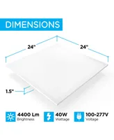 Watt Dimmable Integrated Led Flat Panel Flush Mount Light with Lumens 5000K