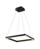 Nero Square Contemporary Modern Integrated Led Pendant Light