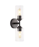 Giles 2-Light Farmhouse Industrial Iron Cylinder Led Sconce