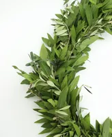 Magnolia Supply Co Fresh Bay Leaf and Olive Holiday Garland, 6'