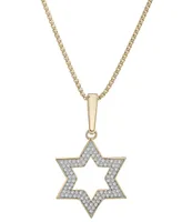 Men's Diamond Star of David 22" Pendant Necklace (1/2 ct. t.w.)