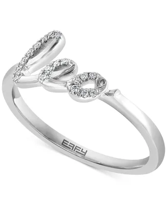 Effy Diamond Zodiac Leo Ring (1/20 ct. t.w.) in Sterling Silver