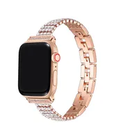 Posh Tech Mia Rose Gold Plated Rhinestone Bracelet Band for Apple Watch, 42mm-44mm