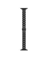 Posh Tech Sloan Skinny Black Stainless Steel Alloy Link Band for Apple Watch, 42mm-44mm