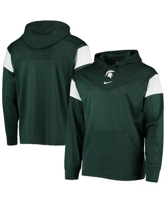 Men's Green Michigan State Spartans Sideline Jersey Pullover Hoodie