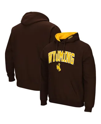Men's Brown Wyoming Cowboys Arch and Logo Pullover Hoodie