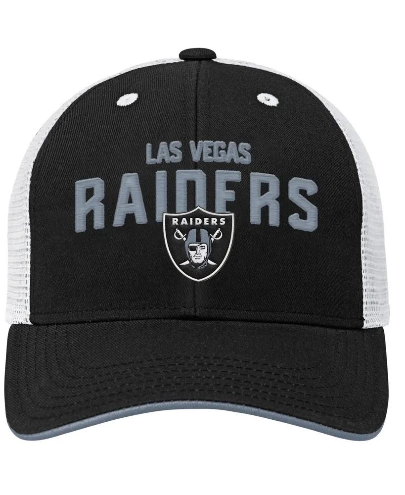 Big Boys Black Las Vegas Raiders Core Lockup Snapback Hat