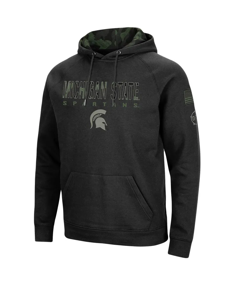 Men's Black Michigan State Spartans Oht Military-Inspired Appreciation Camo Pullover Hoodie