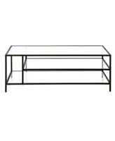 Winthrop Coffee Table with Shelves, 46" x 20"