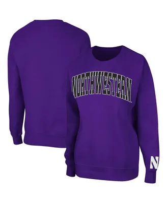 Women's Purple Northwestern Wildcats Campanile Pullover Sweatshirt
