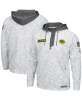 Men's Arctic Camo Iowa Hawkeyes Oht Military-Inspired Appreciation Quarter-Zip Hoodie