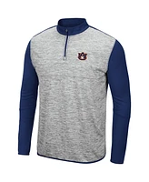 Men's Heathered Gray, Navy Auburn Tigers Prospect Quarter-Zip Jacket