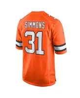 Men's Justin Simmons Orange Denver Broncos Alternate Game Jersey