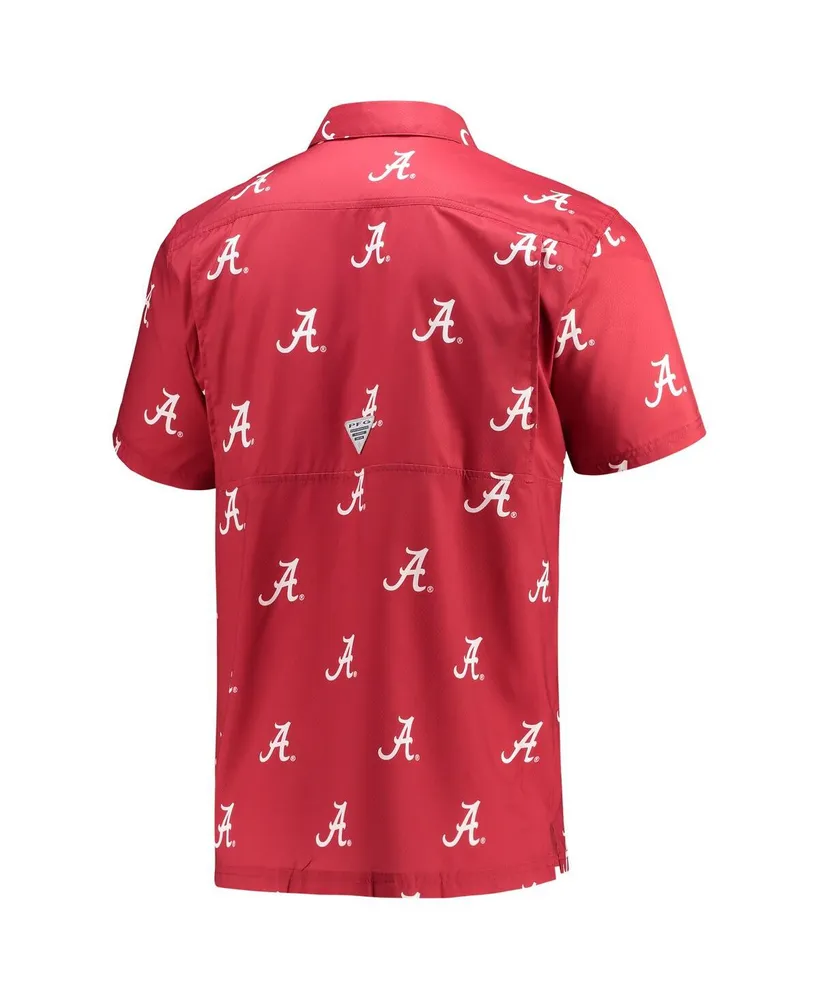 Men's Crimson Alabama Crimson Tide Super Slack Tide Omni-Shade Button-Up Shirt