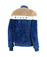 Women's Royal, Cream Buffalo Bills Riot Squad Sherpa Full-Snap Jacket