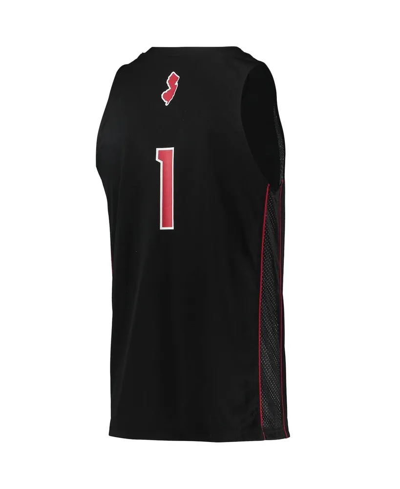 Men's 1 Black Rutgers Scarlet Knights Swingman Basketball Jersey