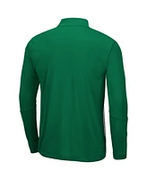 Men's Heathered Gray, Green Oregon Ducks Prospect Quarter-Zip Jacket