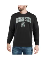 Colosseum Men's Michigan State Spartans Arch and Logo Crew Neck Sweatshirt