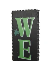 Glitzhome 42" Lighted St. Patrick's Wooden Welcome Porch Sign