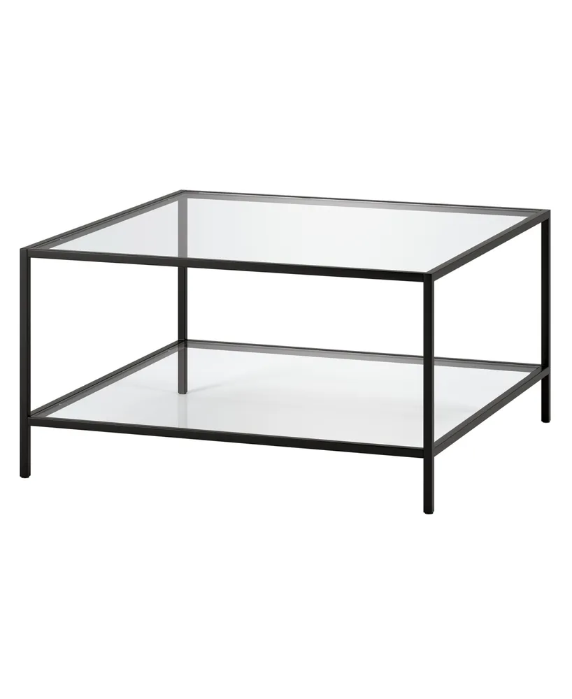 Sivil 32" Square Coffee Table with Shelf