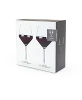 Viski Raye Angled Burgundy, Set of 2, 21 Oz